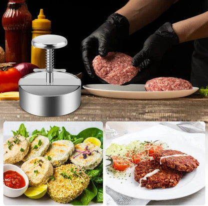 Ortekor Ergonomic Hamburger Patty Maker with Non-Stick Surface | Easy Burger Preparation for Family Gatherings