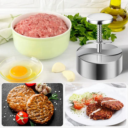 Ortekor Ergonomic Hamburger Patty Maker with Non-Stick Surface | Easy Burger Preparation for Family Gatherings