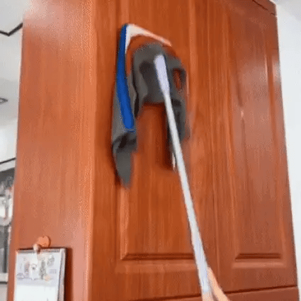Hands-Free Flat Mop System with Swivel Head & Wall Mount for Hardwood, Tile & Laminate Floors | Easy-Release Pad Changer