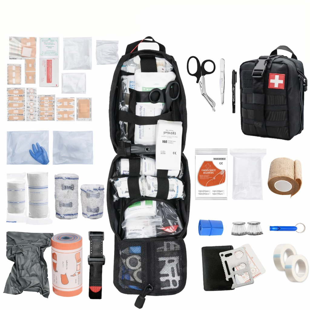 Essential Outdoor Survival Kit | Portable Emergency Preparedness Kit with First Aid Supplies | Ideal for Camping and Travel Safety