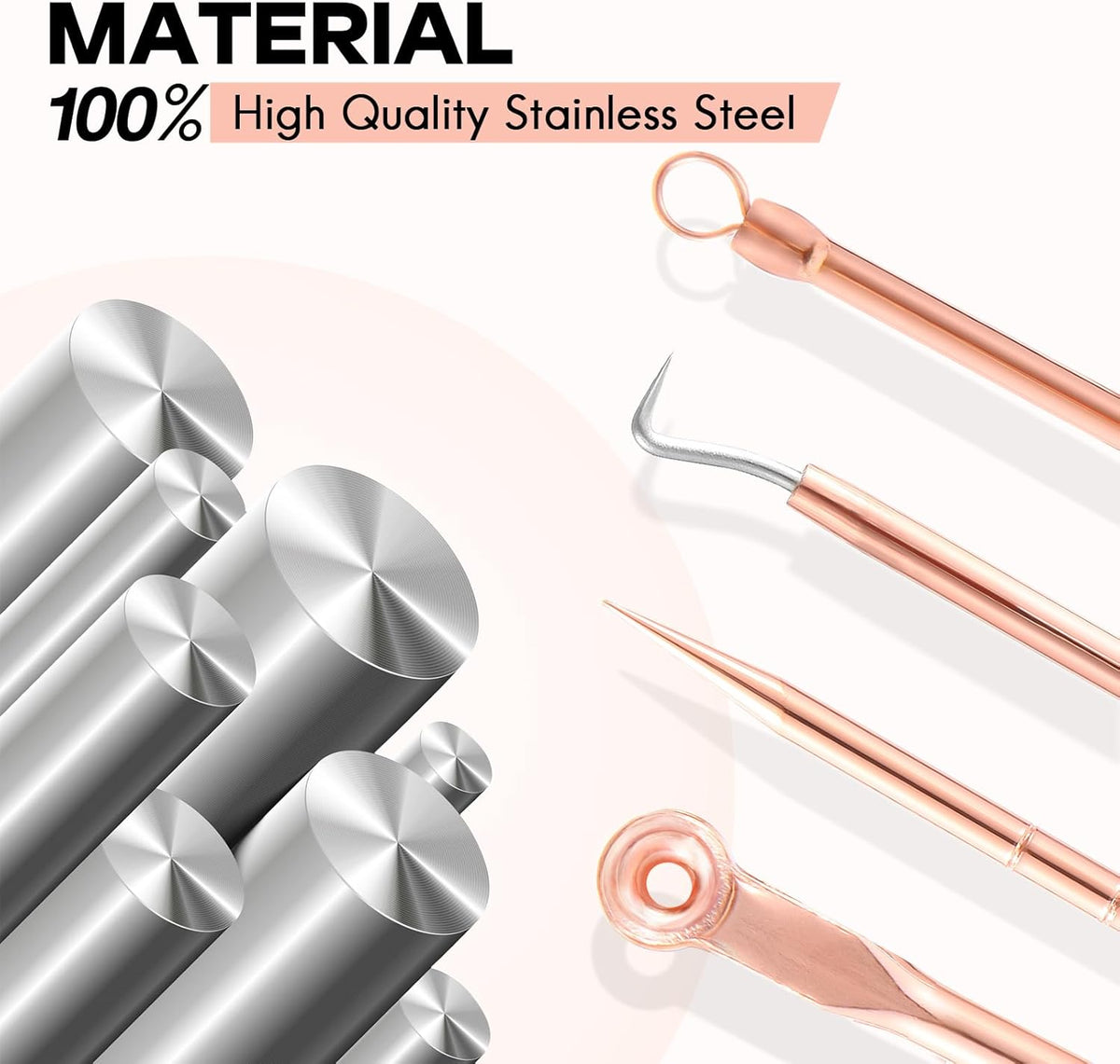 Essential Skin Care | Pimple Extractor Tool Kit with Safe Stainless Steel | Professional Blackhead Removal for Clear Complexion