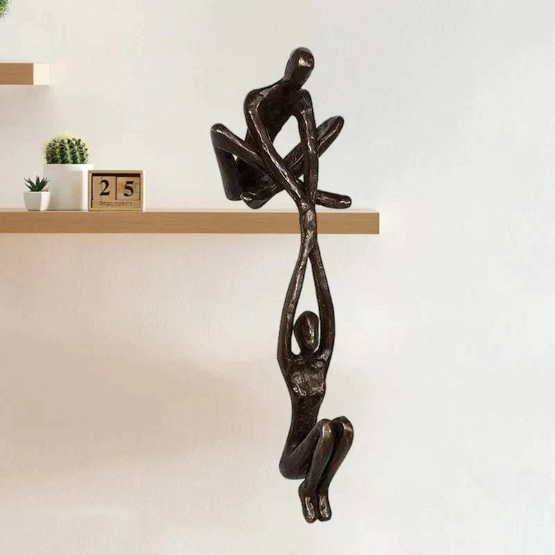 Sculpture for Home Decor, Eternal Love Sculpture, Small Resin Figurine, Home Decor Statue for Shelf and Desk