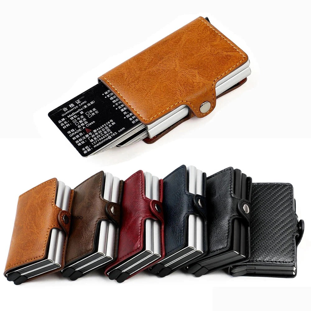 Everyday Essential | RFID Blocking Leather Wallet with Pop-Up Card Holder | Slim Design for Secure Access