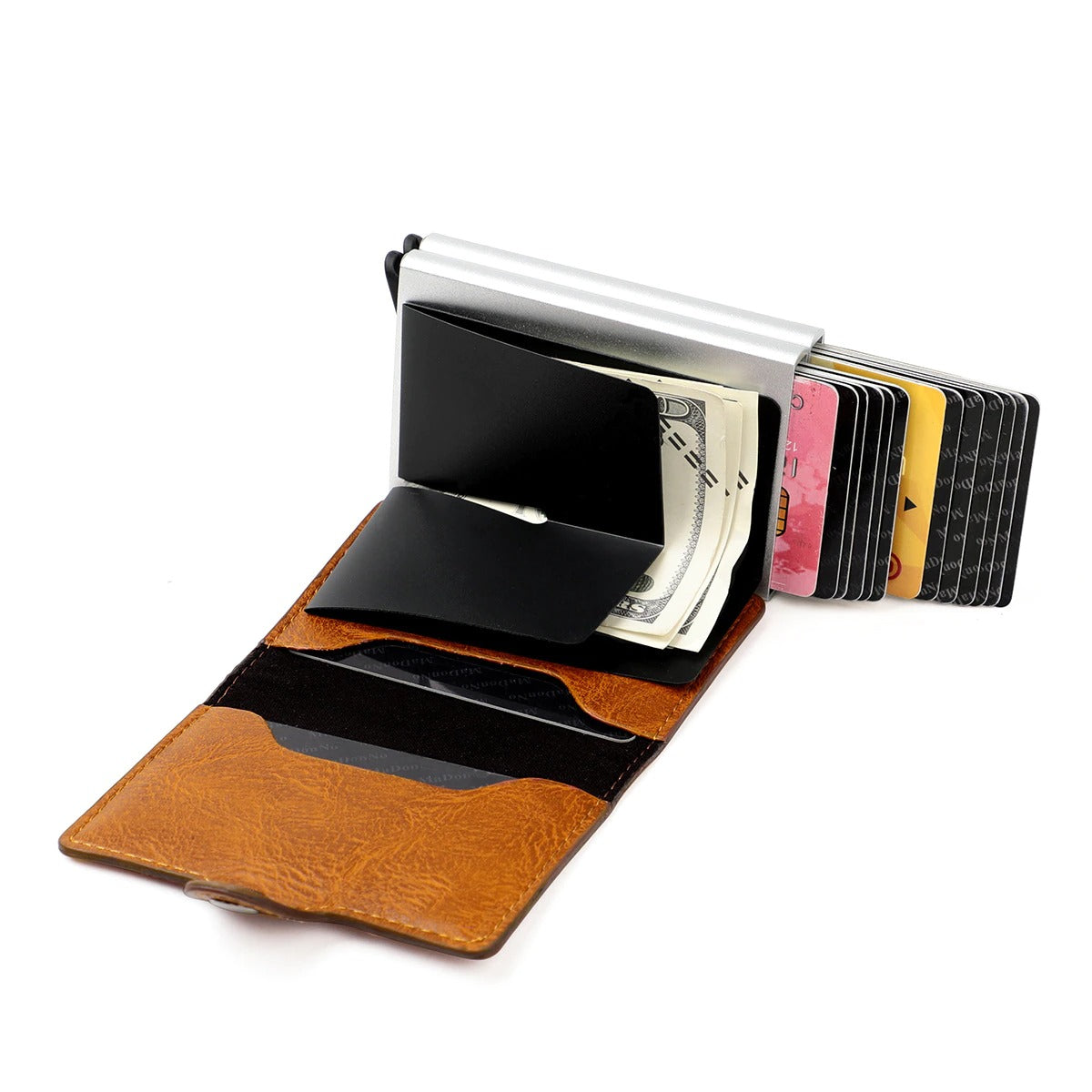 Everyday Essential | RFID Blocking Leather Wallet with Pop-Up Card Holder | Slim Design for Secure Access