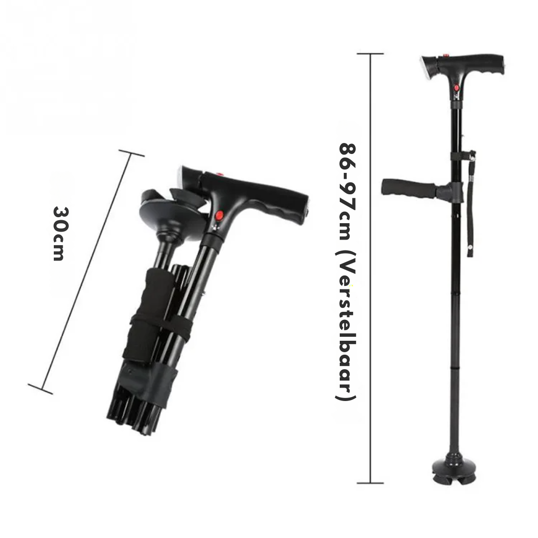 Lightweight Walking Cane with Ergonomic Handle, Durable Metal Walking Stick for Stable Support, Mobility Cane