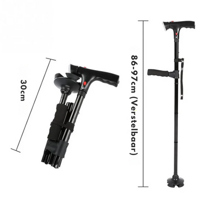 Lightweight Walking Cane with Ergonomic Handle, Durable Metal Walking Stick for Stable Support, Mobility Cane