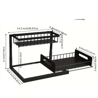 PULLNEST – Sliding Basket Storage Rack for Kitchen Organization