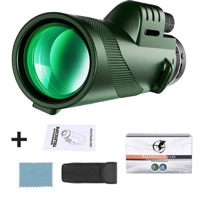 Explorer's Choice | Monocular Telescope with 80x Magnification | Compact Design for Bird Watching and Outdoor Adventures