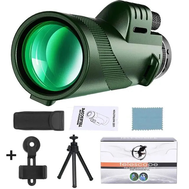 Explorer's Choice | Monocular Telescope with 80x Magnification | Compact Design for Bird Watching and Outdoor Adventures