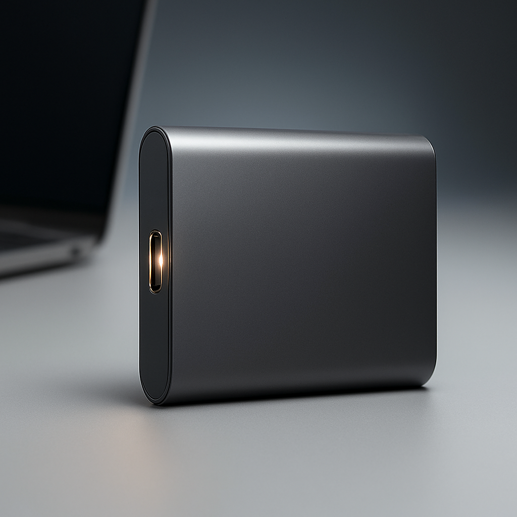 Portable SSD External Drive 1050 MB/s High-Speed USB-C Solid State Storage for Laptop Desktop Mac PC Gaming Backup Travel Work