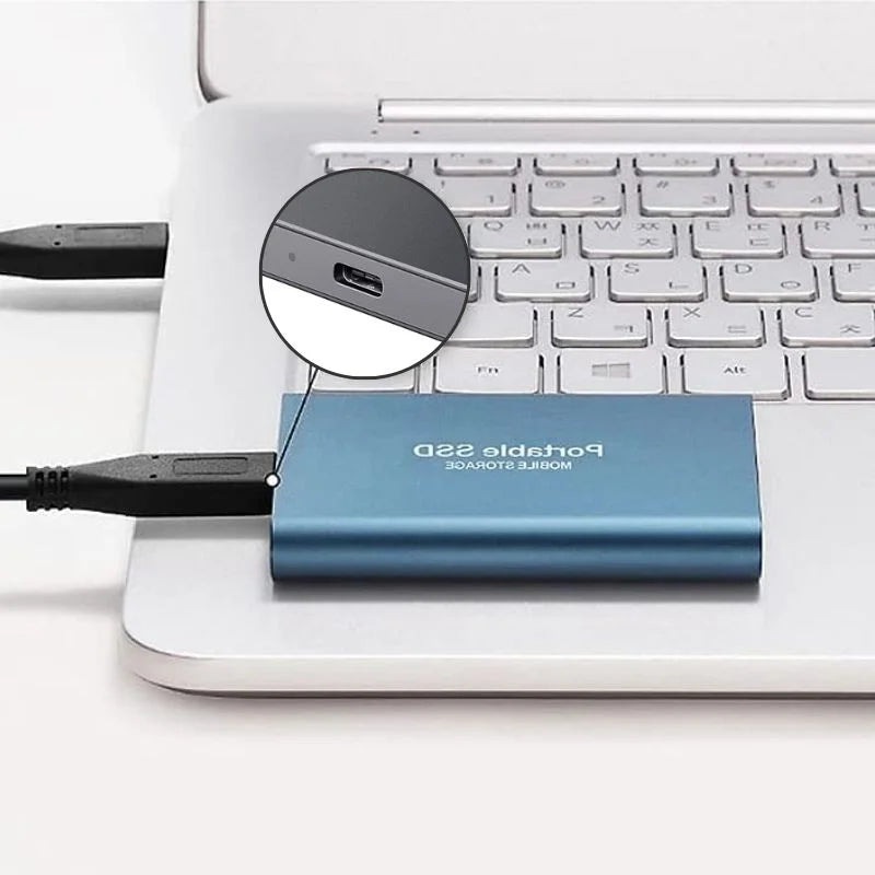 Portable Solid State Drive 4TB USB 3.1 High-Speed External Storage for Backup Files Photos Videos PC Compatible Compact Travel-Friendly Data