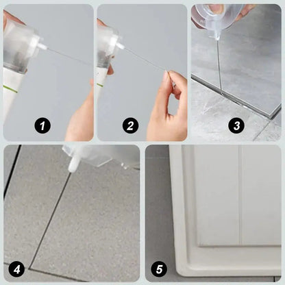 Tile Repair Adhesive Gel with Precision Needle Applicator for Loose Floor & Wall Tiles – Water-Resistant, Heat-Safe Bond for Ceramic, Stone