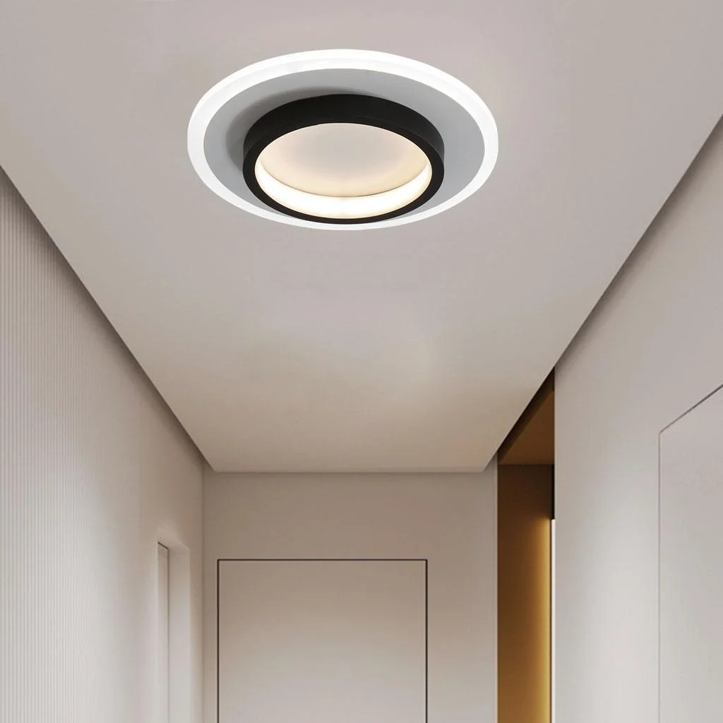 Round Flush Mount LED Light 2 in Low Profile for Bedroom Hallway Living Room Kitchen Entry Modern Ultra Slim Disk Design 10W 20W Integrated