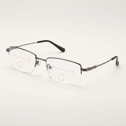 Progressive Reading Glasses with Auto-Tint Transition Lenses, Blue Light Filter & UV400 Protection for Computer Work, Driving & Reading