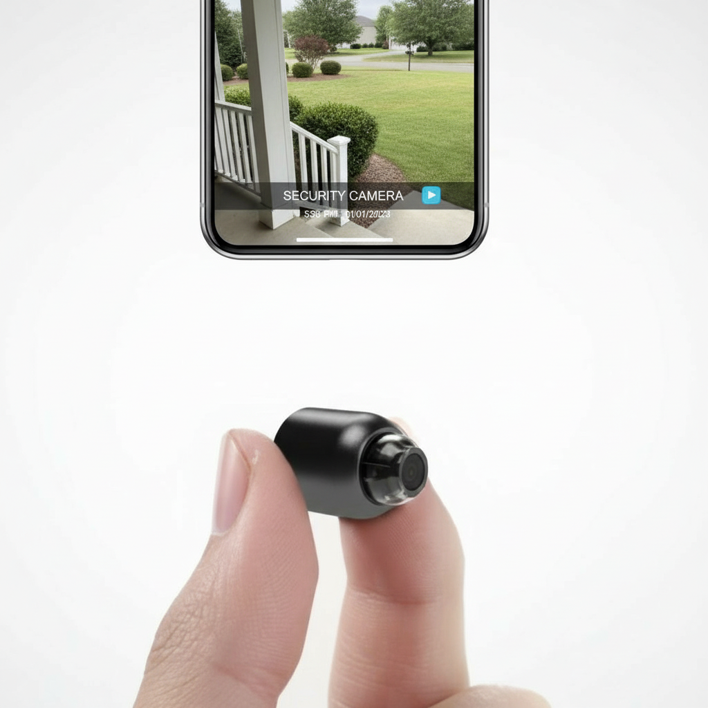 Compact WiFi Security Camera 1080p HD Indoor with Night Vision & Motion Alerts 120° Wide Angle Two-Way Audio Remote Monitoring for Home Offi