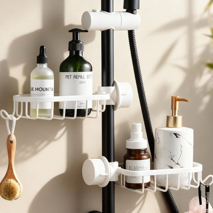 Hanging Shower Caddy for Showerhead | Rust-Proof Stainless Steel Organizer for Shampoo & Soap | No-Drill Quick Install Basket for Bathroom