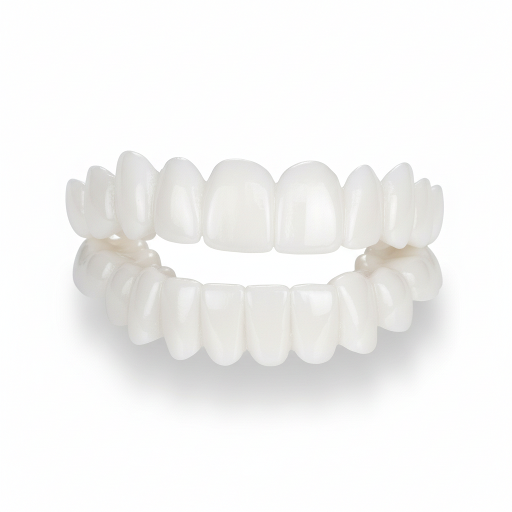 Snap-On Cosmetic Tooth Covers for Upper & Lower Teeth | Moldable Dental Veneers | Heat-Fit Natural White Overlay | Reusable Smile Cover Teet