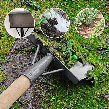 Stand-Up Weed Removal Tool with Adjustable Handle for Yard & Garden – Stainless Steel Blade Scraper