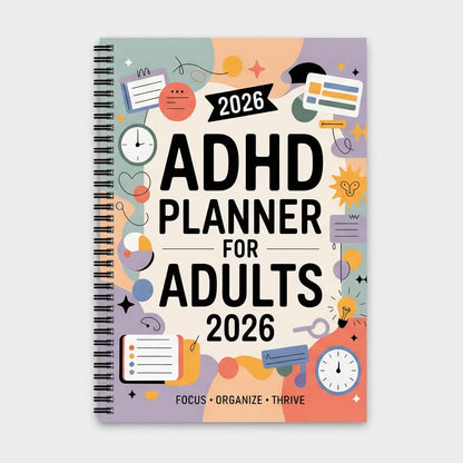 2026 ADHD Planner for Adults - Daily & Weekly Productivity Organizer