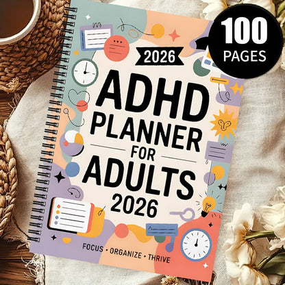 2026 ADHD Planner for Adults - Daily & Weekly Productivity Organizer