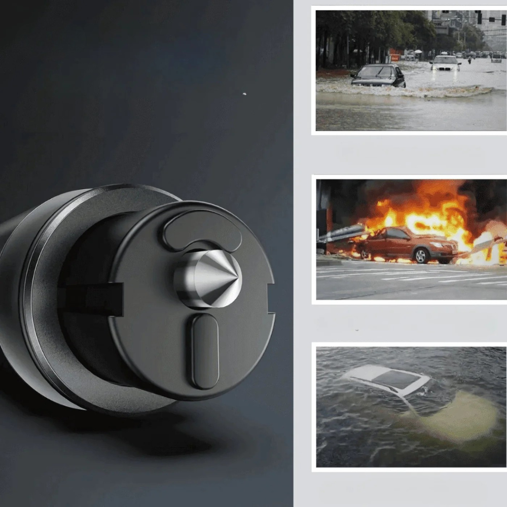 Emergency Escape Tool Glass Breaker and Safety Knife