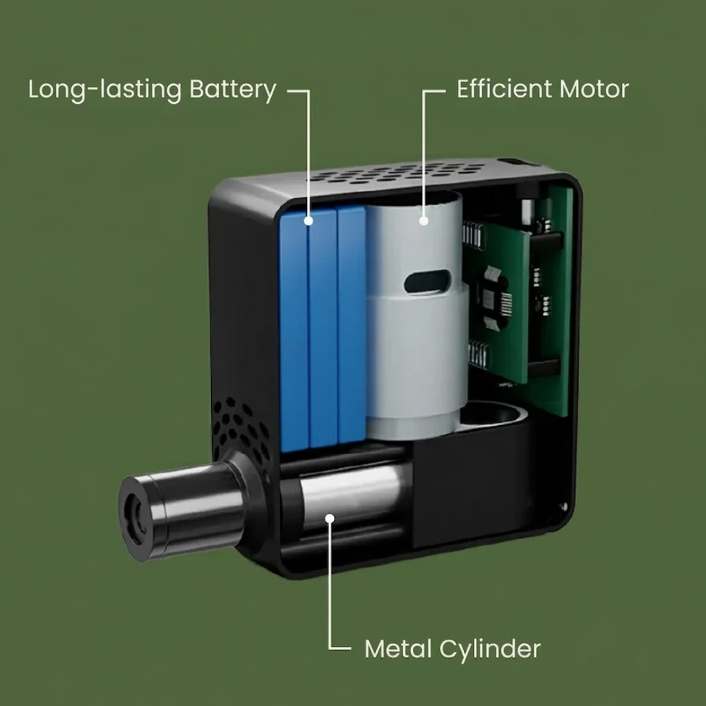 Compact Portable Air Compressor with LCD and USB Charging