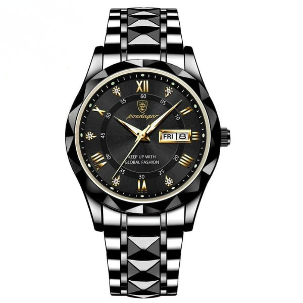 Premium Men's Water Resistant Watch with Glow Dial