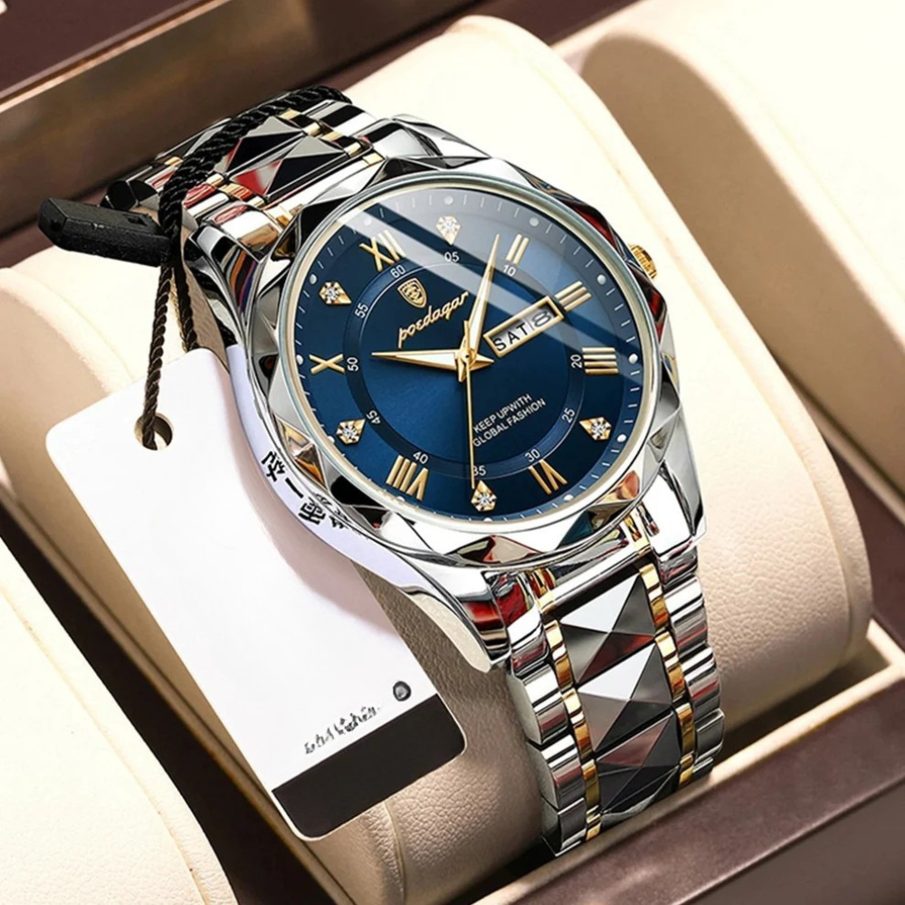 Premium Men's Water Resistant Watch with Glow Dial