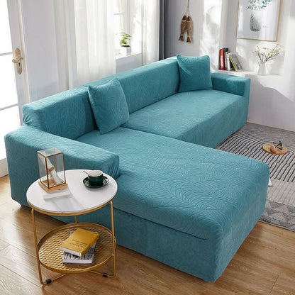 Stretch-Fit Sectional Couch Cover for L-Shape Furniture – Living Room Slipcover Protector for Daily Use