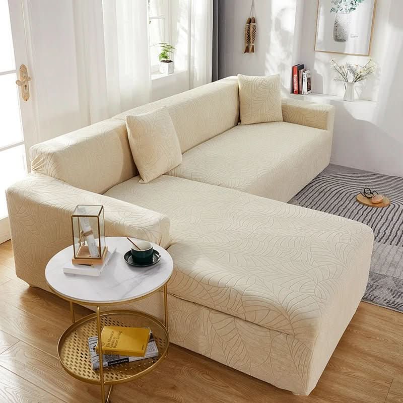Stretch-Fit Sectional Couch Cover for L-Shape Furniture – Living Room Slipcover Protector for Daily Use