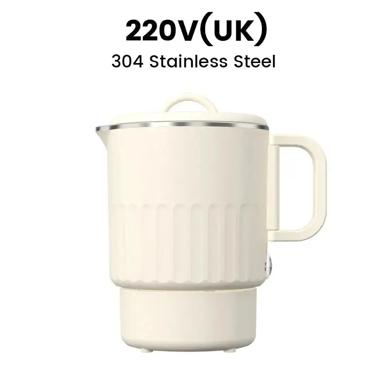Collapsible Electric Travel Kettle 27 oz Dual-Wattage Stainless Steel for Camping Office Hotels