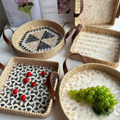 Fable Serving Tray - Eco-Friendly Handcrafted Rattan Design