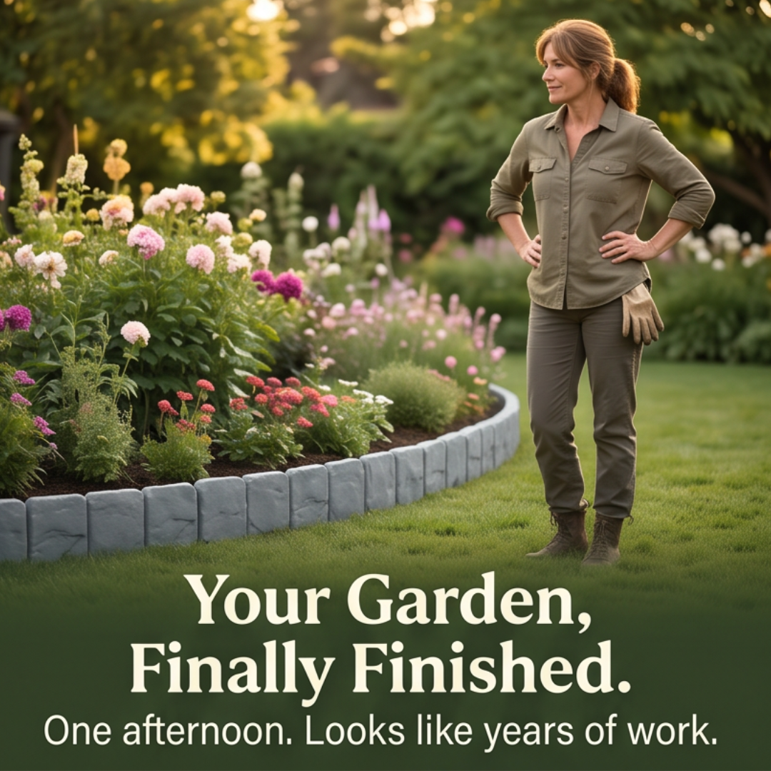 Ortekor Faux Stone Garden Edging Panels | Easy Installation & Flexible Design for Beautiful Borders