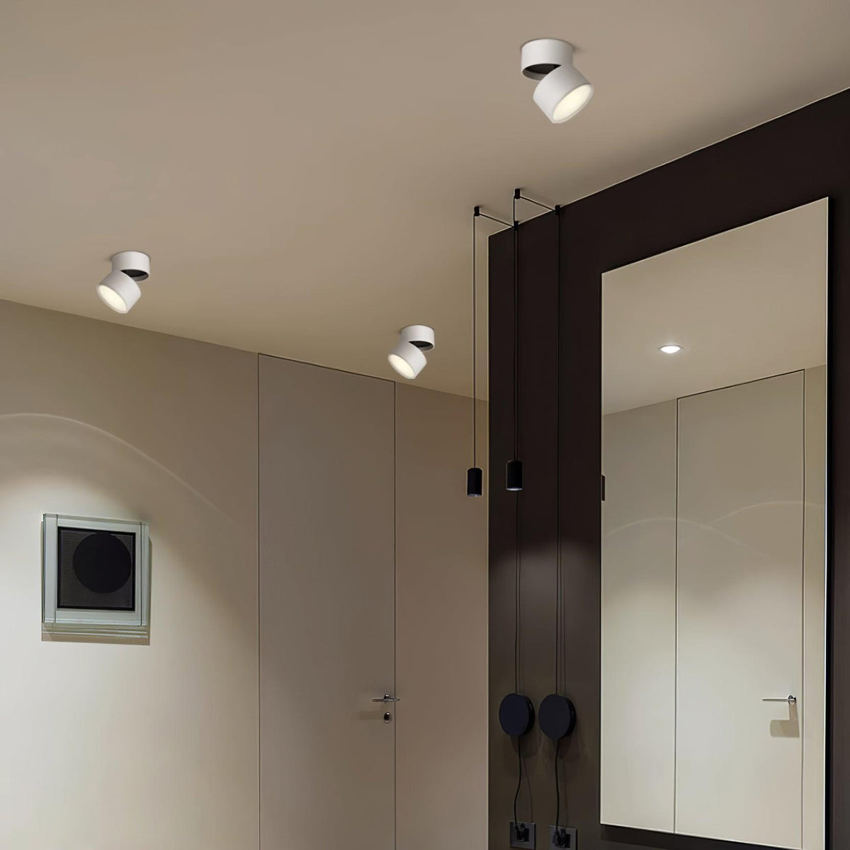 Adjustable LED Ceiling Spotlight in Minimalist Scandinavian Style – Directional Accent Light for Living Room, Gallery, Hallway & Modern