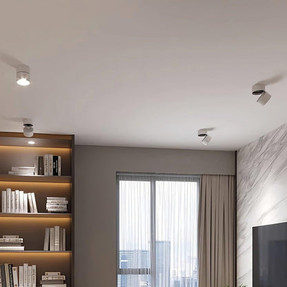 Adjustable LED Ceiling Spotlight in Minimalist Scandinavian Style – Directional Accent Light for Living Room, Gallery, Hallway & Modern