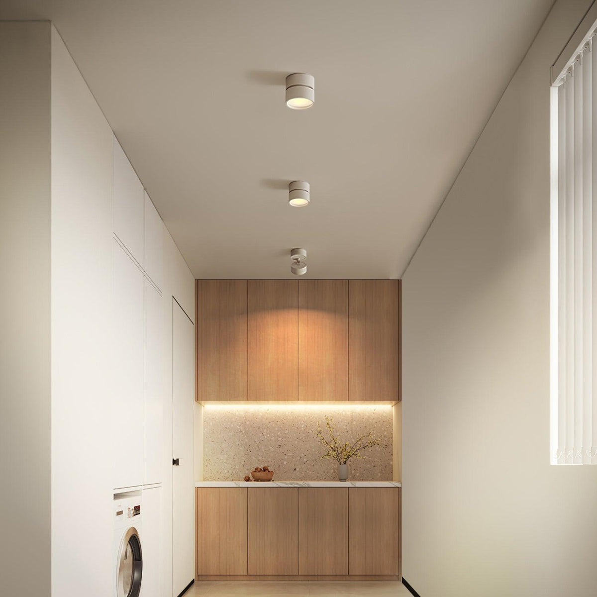 Adjustable LED Ceiling Spotlight in Minimalist Scandinavian Style – Directional Accent Light for Living Room, Gallery, Hallway & Modern