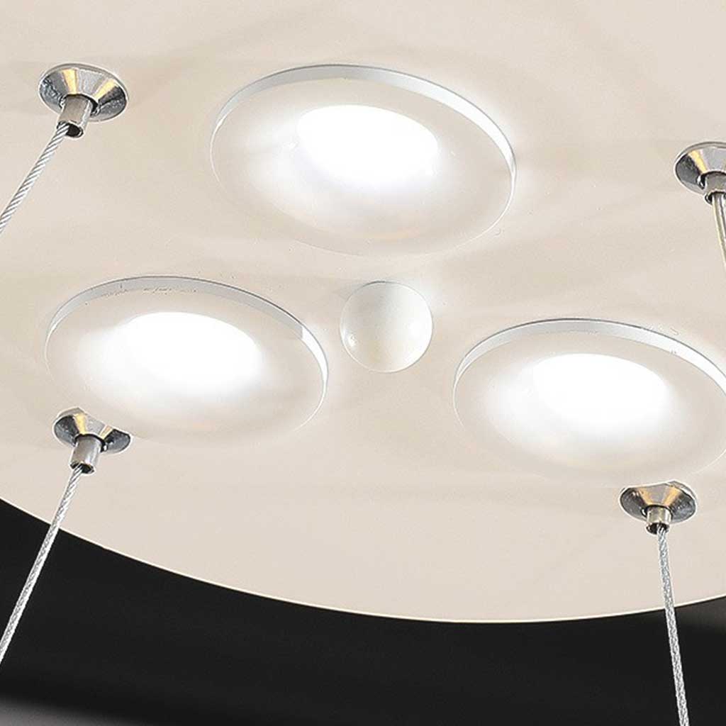 Hanging Feather Ceiling Light 20-Inch Ring Fixture with LED Adjustable Tones for Bedrooms Dining Rooms Girls' Rooms Modern Fluffy Chandelier
