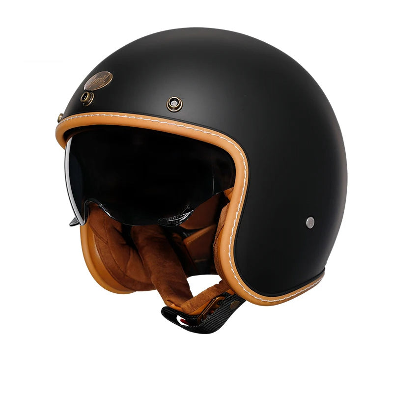 Featherlite Series | Open Face Motorcycle Helmet with Retro Style | Lightweight Comfort for Safe Riding