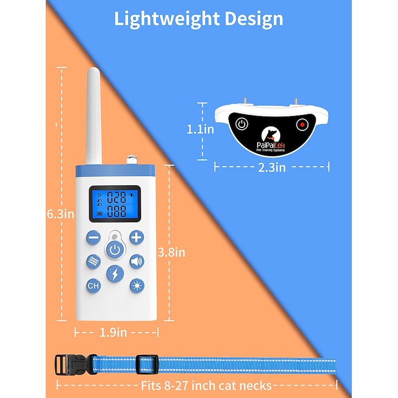 FelixNova | Cat Collar with Remote Control for Effective Behavior Correction | Safe Training Device for Cats