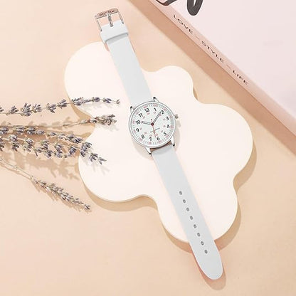 Femke | Waterproof Nurse Watch with Clear Second Hand | Durable Silicone Band for Comfort
