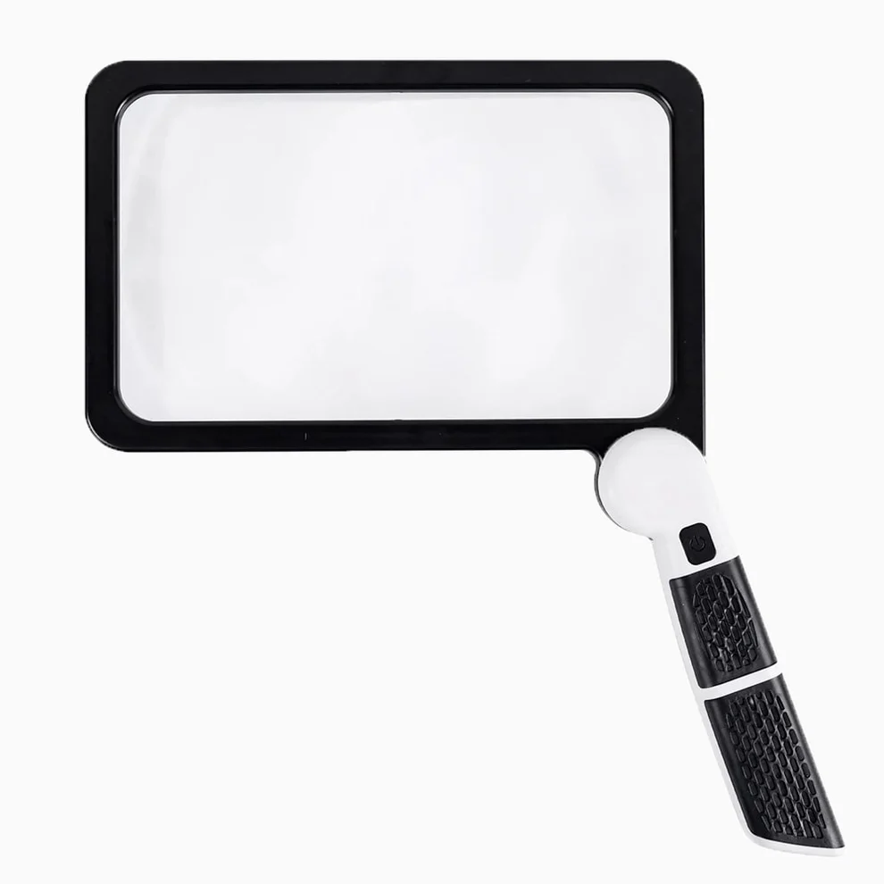 Bright LED Handheld Magnifier with 5X Zoom - Ortekor