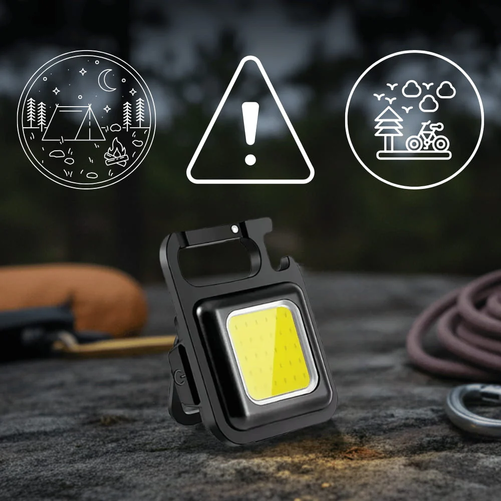 Compact LED Pocket Keychain Flashlight