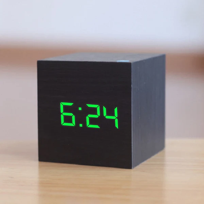 Compact Digital Square LED Clock Radio