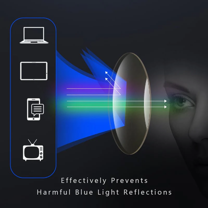 Slim Men's Blue Blocker Reading Glasses