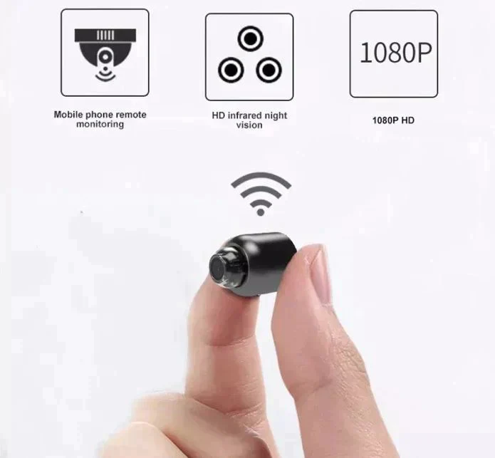 Compact WiFi Security Camera 1080p with Night Vision