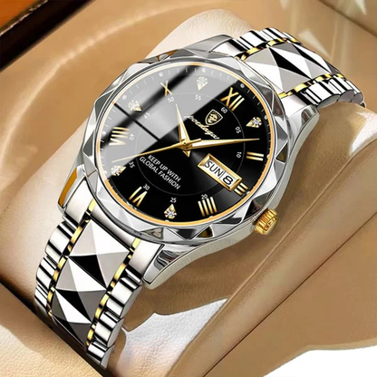 Premium Men's Water Resistant Watch with Glow Dial