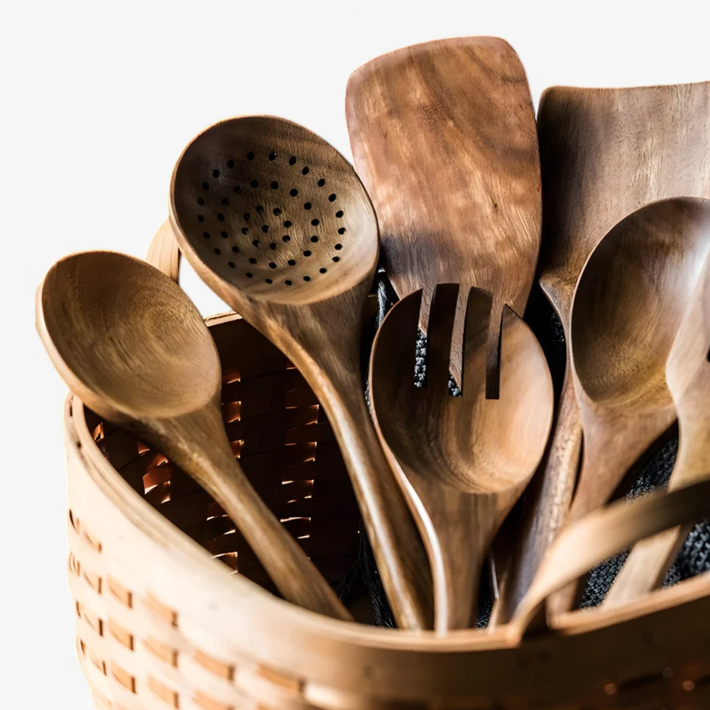 Natural Wood Cooking Utensil Set