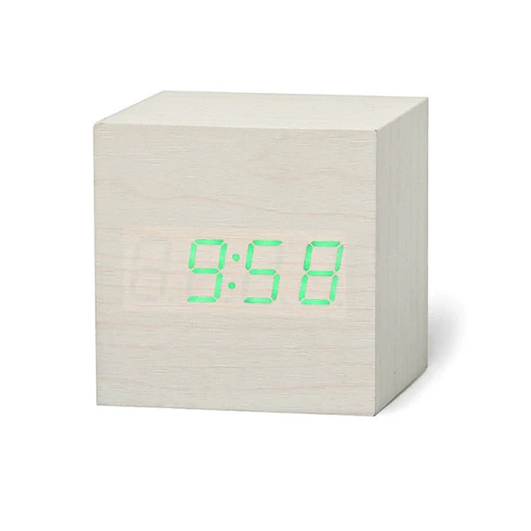 Compact Digital Square LED Clock Radio