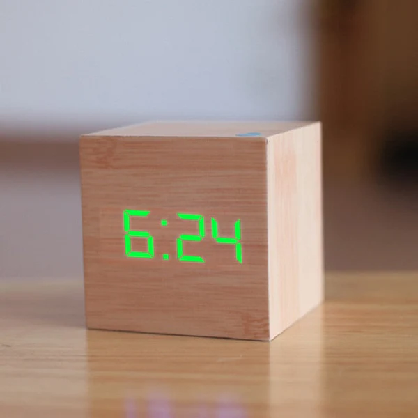 Compact Digital Square LED Clock Radio