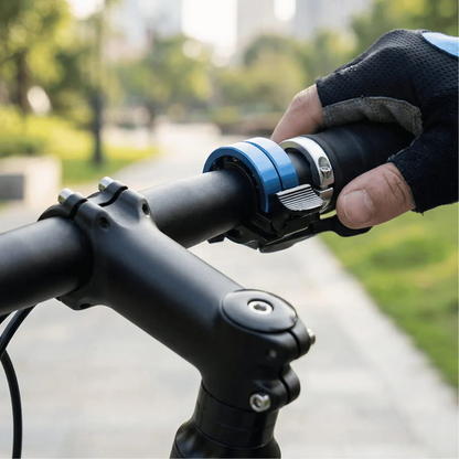 Small Slim Cycling Bell, Sleek Aluminum Finish
